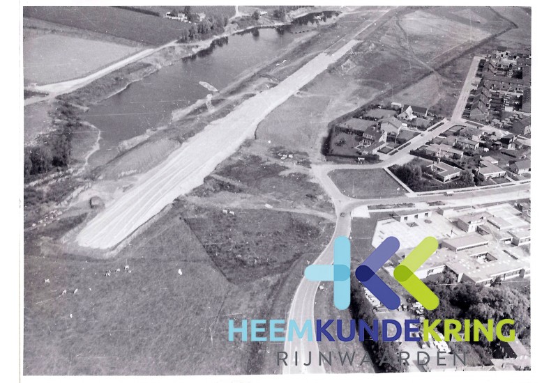 Lobith 1974 Luchtfoto Aanleg Batavenweg Coll. G.B.Janssen